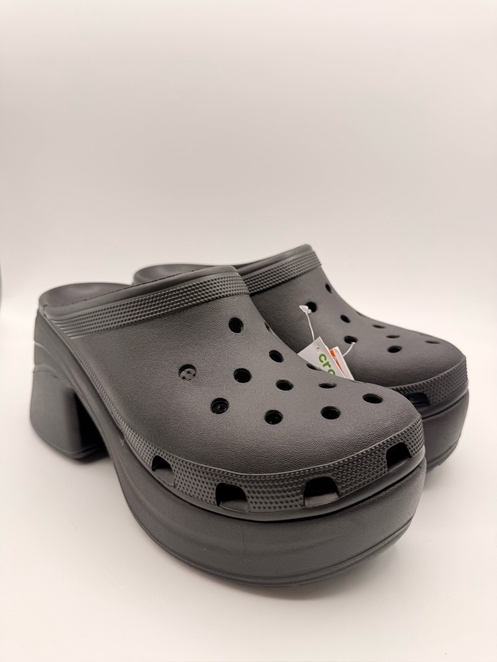 CROCS Siren Clog Platform Heels Black Women’s 12 NWT